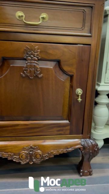 Тумба прикроватная с дверцей МИГ520 из красного дерева от фабрики Satin Furniture (Индонезия)