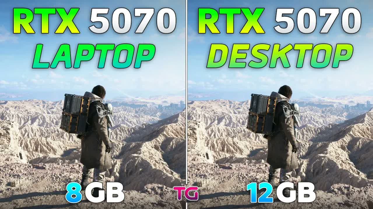 RTX 5070 Laptop Vs RTX 5070 Desktop в 10 играх