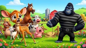 Забавная обезьянка | Храбрая Нана спасает Олененка из Снежной ловушки Кракса! | Мультфильм