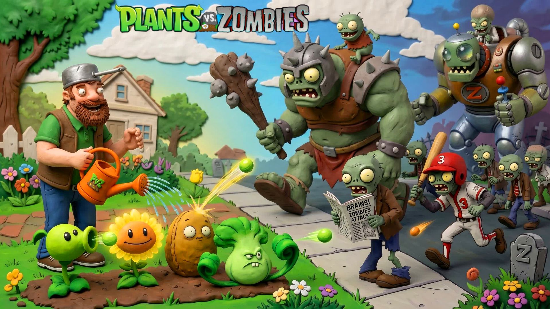 Plants Vs.Zombies Hybrid Mod Растения против Зомби-2 мод Зомби против растений Выигрываем каждый бой