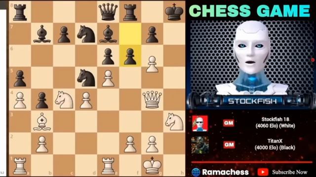STOCKFISH 18 ВСТРЕЧАЕТСЯ С НОВЫМ ШАХМАТНЫМ ДВИЖКОМ TITAN X — ПОЖЕРТВОВАЛ СЛОНА. STOCKFISH CHESS на р