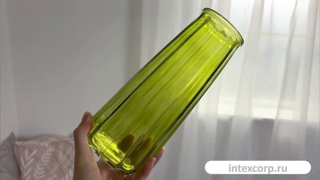 Набор декоративных ваз НИДИЯ, стекло, зелёный, 23 см, 3 шт., 2053952-набор