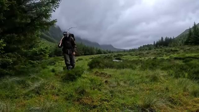Кемпинг вдали от цивилизации у ручья, рыбалка, бушкрафт.