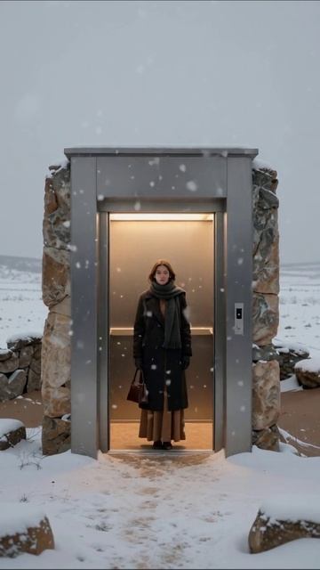 Американская мечта между снегом и высотой #зимнийпейзаж #городскаяжизнь #архитектура