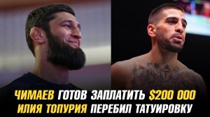 Хамзат Чимаев готов заплатить $200 000 / Илия Топурия перебил татуировку