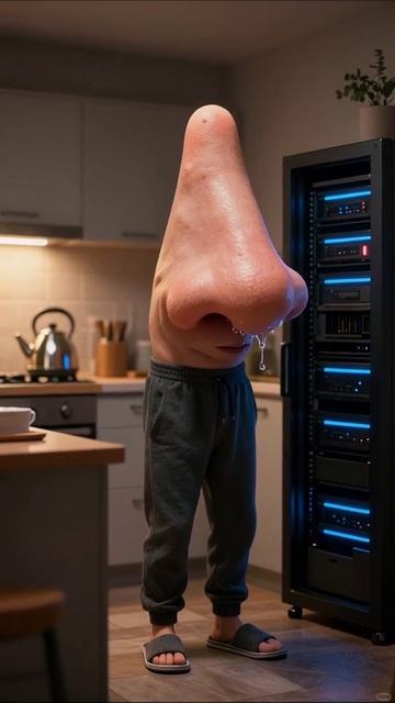 Смешной нос: приключения в кухне! #анимация #юмор #фантазия