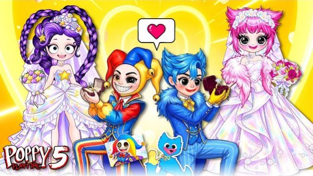 ПОППИ ПЛЕЙТАЙМ: СВАДЕБНОЕ ПРЕОБРАЖЕНИЕ! ХАНТРИКС И САЯ БОЙЗ | DIY БУМАЖНЫЕ КУКЛЫ