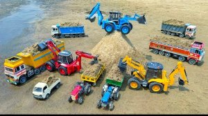 😍Погрузчик JCB 5CX для песка BharatBenz Truck Swaraj с тягачом-самосвалом? Jcb Ki Khudai