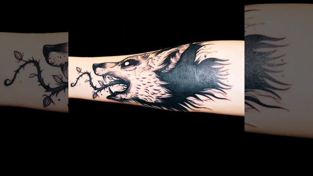 Татуировка Волк от Мейз тату студии