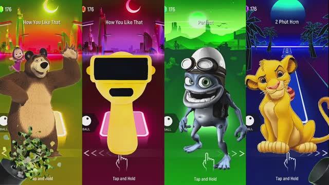 Маша и Медведь, Симба и Крейзи Фрог! 🐻🐸 Эпичный баттл в Tiles Hop под Coffin Dance