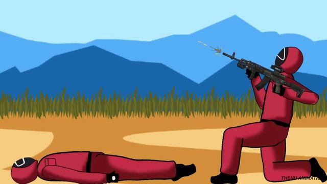 Squid Game Vs Cartoon Cat, Cartoon Dog, Cartoon Mouse, Costume Man, Huggy Wuggy