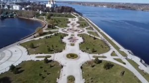 #11. Ярославль ландшафтный парк на Стрелке с высоты птичьего полёта 2022 год