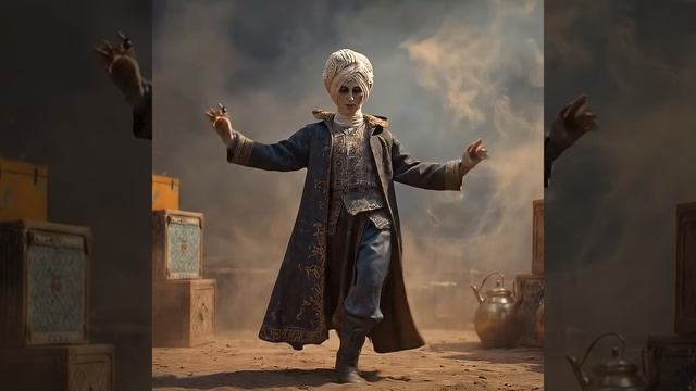 Saffron Smoke • Surreal AI Dance 4K ｜ Amber Haze Ritual-(2160p60)