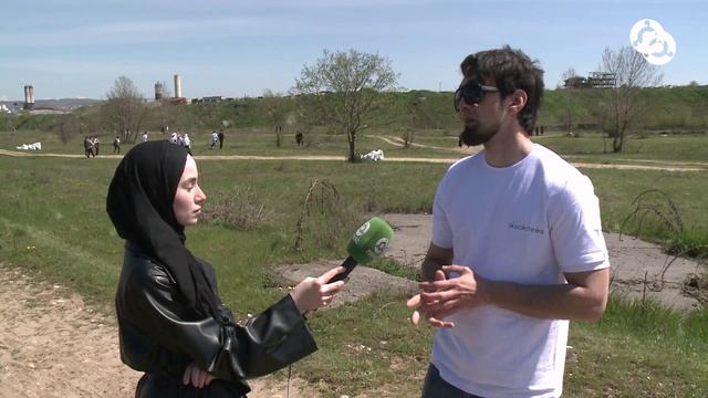 Субботник в Ингушетии. Региональный координатор Всероссийского проекта «Экосистема» Саид Колоев