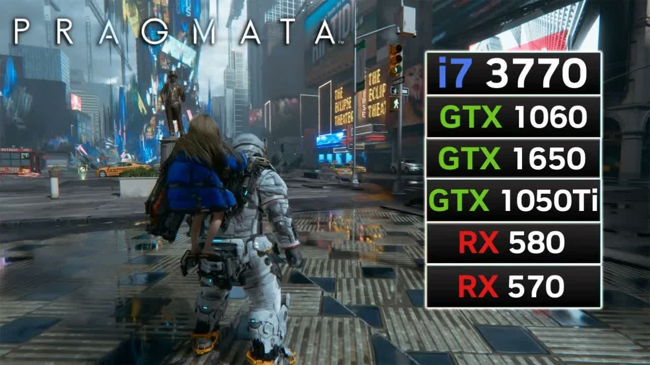 Pragmata | RX 580, RX 570, GTX 1650, GTX 1060, GTX 1050 Ti | 1080p | FSR 3, FG