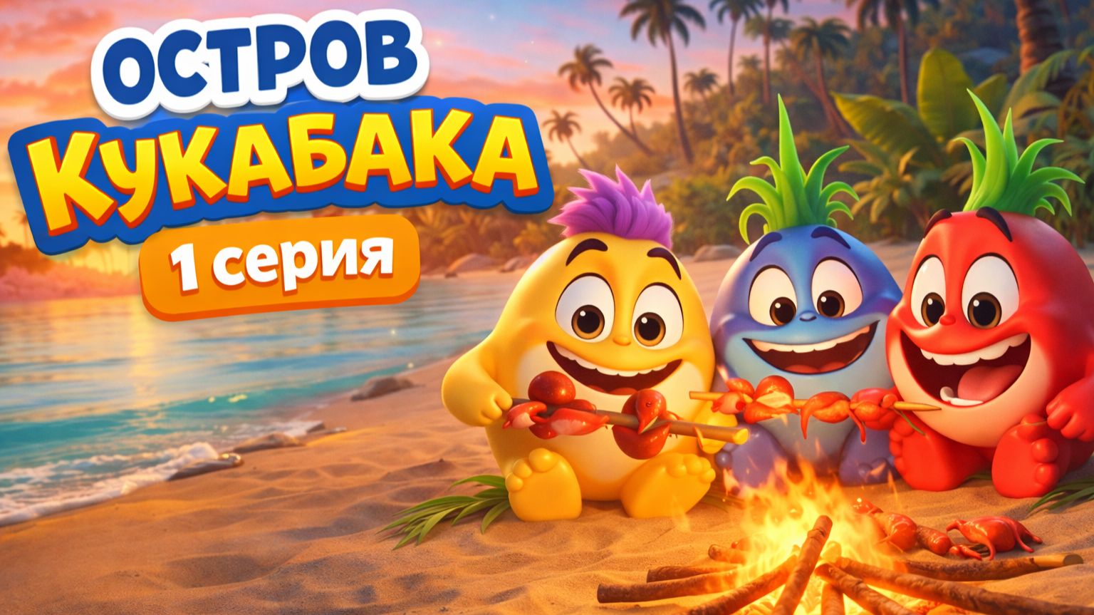 «Остров Кукабака — весёлые абарегены и их день» | мультфильм 60 секунд»