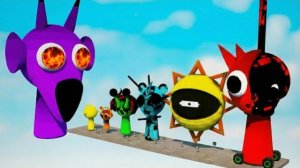 БОЛЬШИЕ И МАЛЕНЬКИЕ INCREDIBOX SPRUNKI МАШИНЫ vs ГИГАНТСКИЙ ДЮРПЛ С ПОРТАЛОМ ЛАВЫ | TEARDOWN