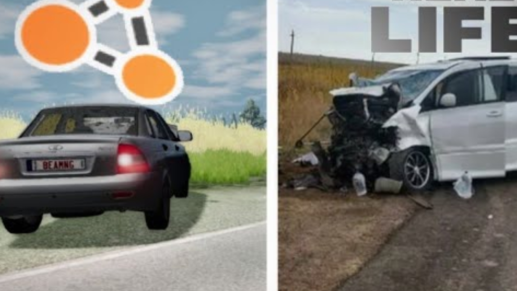 Аварии на реальных событиях в Beamng Drive #2