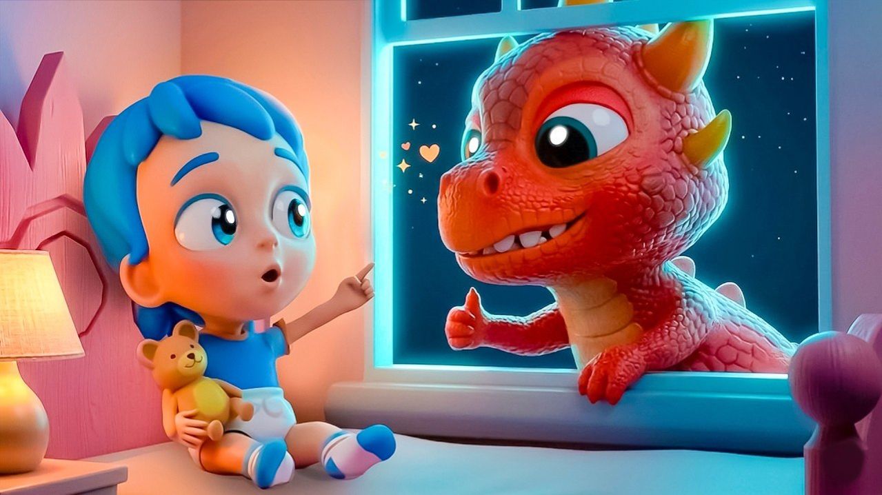 «Динозавр у окна» — детские песни, мультики для детей