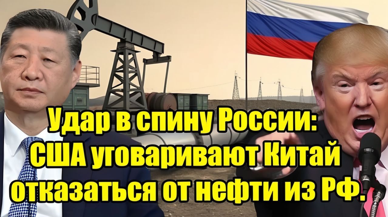 УДАР В СПИНУ РОССИИ США УГОВАРИВАЮТ КИТАЙ ОТКАЗАТЬСЯ ОТ РОССИЙСКОЙ НЕФТИ!