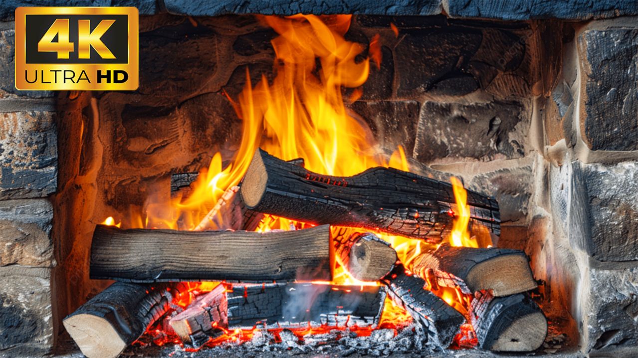 КАМИН 4К РАССЛАБЛЯЮЩИЙ РЕЛАКС | КОСТЕР / ЗВУКИ КОСТРА