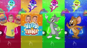 Том и Джерри против Влада и Ники! 🐱🐭 Эпичная битва Tiles Hop под Coffin Dance