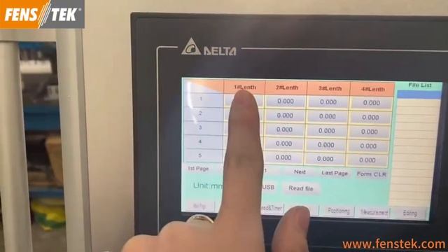 Управление ограничителем длины с ЧПУ CS3000 Delta