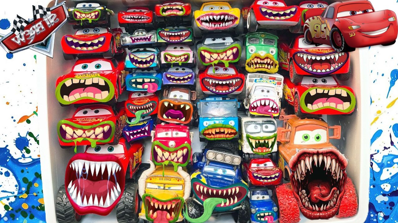 Мультики Машинки детям. Яркие машинки в коробке едут в аквариум.Веселые спуски. Мультики для малышей