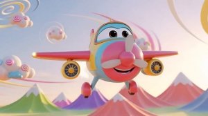 Весёлое видео «Маленький самолётик пролетает над Страной» . мультфильм для детей 2026