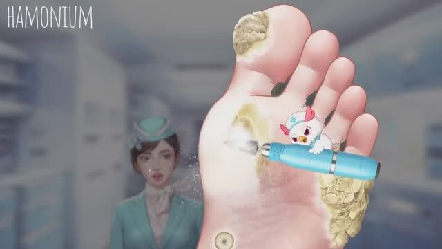 02 • мульт АСМР • Уход за толстыми мозолями стюардессы