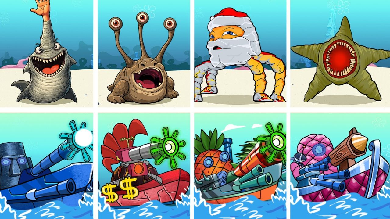 Губка Боб против Морских Монстров ⚔️ Полная сборка океанских битв