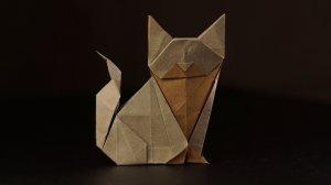 Как создать кота из бумаги с помощью техники оригами - два варианта