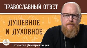 ДУШЕВНОЕ И ДУХОВНОЕ.  В чём разница ?  Протоиерей Димитрий Рощин