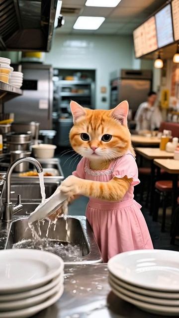 She's Sister And A Mother 🌈 #funnycat #catvideo #aicats