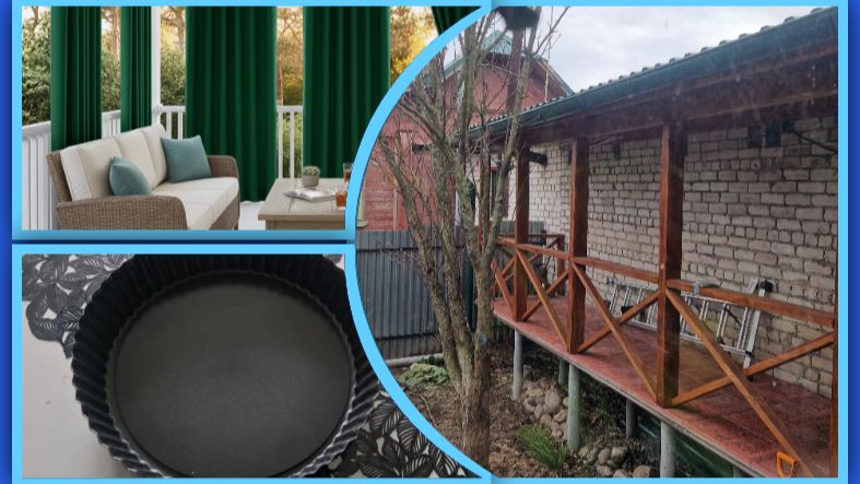 Покупки с вб. Форма для тартов и шторы уличные для веранды.