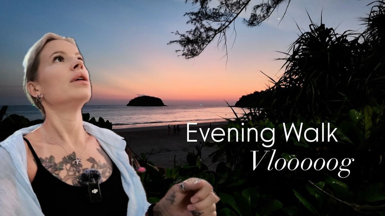 Вечерняя прогулка по Пхукету🌴Сказочный закат🌅В поисках ночного рынка еды🍤Район Ката и Ката Ной