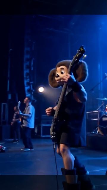 Чебурашка играет на гитаре