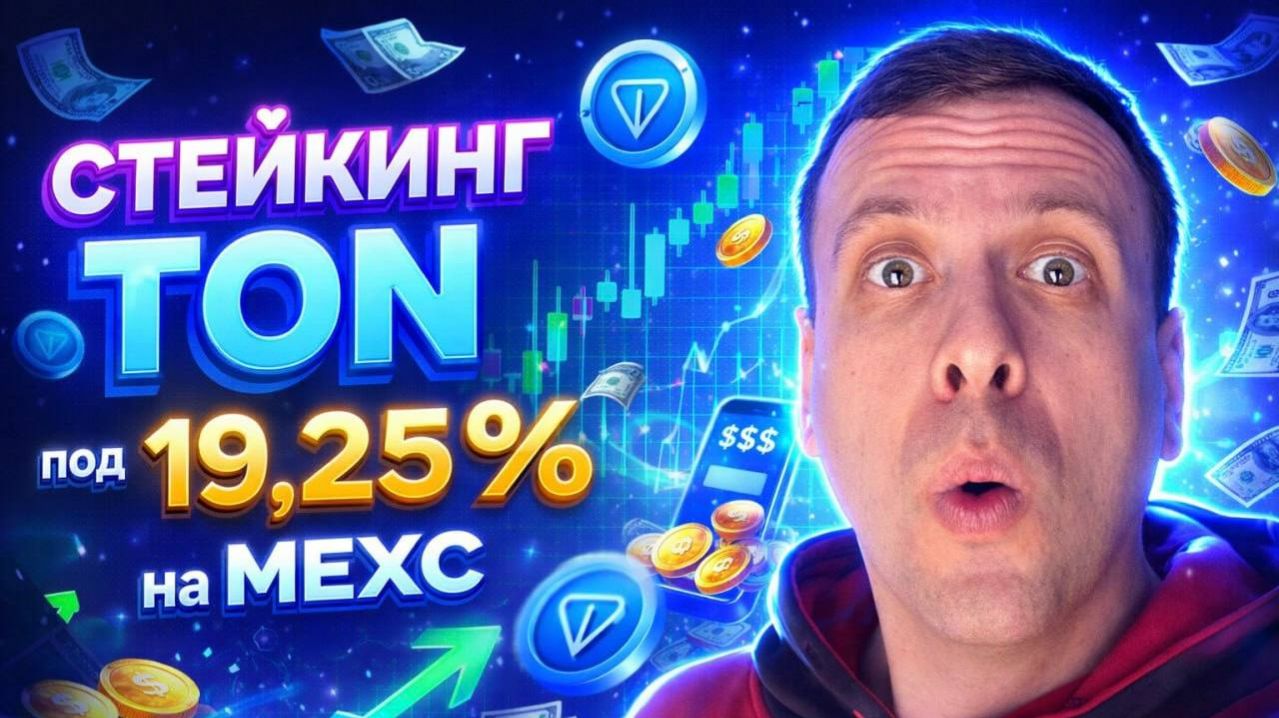 Стейкинг TON под 19,25% APR на бирже MEXC. Как заработать на криптовалюте без рисков
