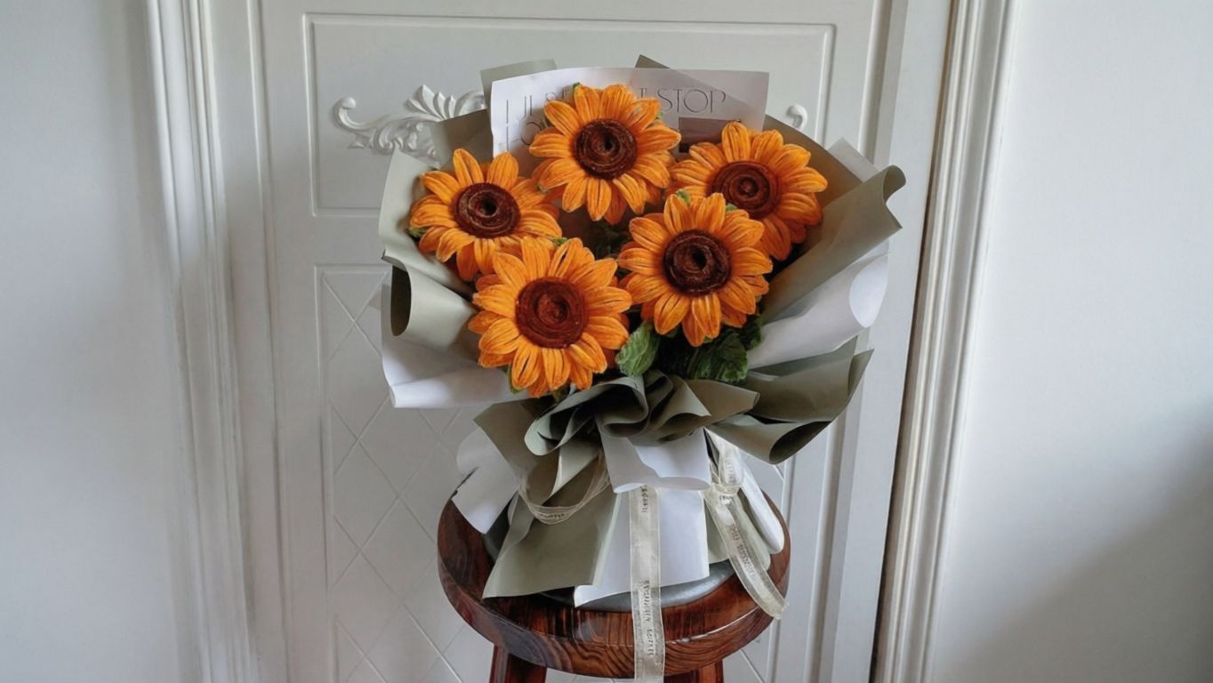 ПОДСОЛНУХИ ИЗ СИНЕЛЬНОЙ ПРОВОЛОКИ