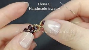 Элегантный Браслет из бисера и хрустальных бусин от Elena C - Украшения ручной работы