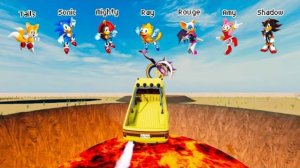 СОНИК И ДРУЗЬЯ vs ЭПИЧНЫЙ ЧЕЛЛЕНДЖ ПРЫЖКОВ ПО ВУЛКАНАМ 🌋 | BeamNG.drive #03