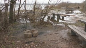 Зона отдыха ушла под воду