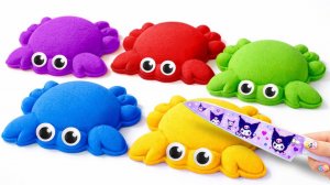 Успокаивающий ASMR: как сделать крабика своими руками из цветного кинетического песка