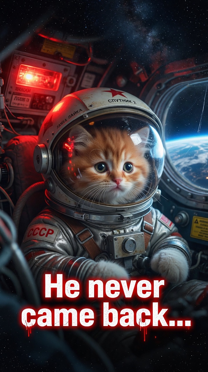 Первый котенок в космосе, они знали чем это закончится!