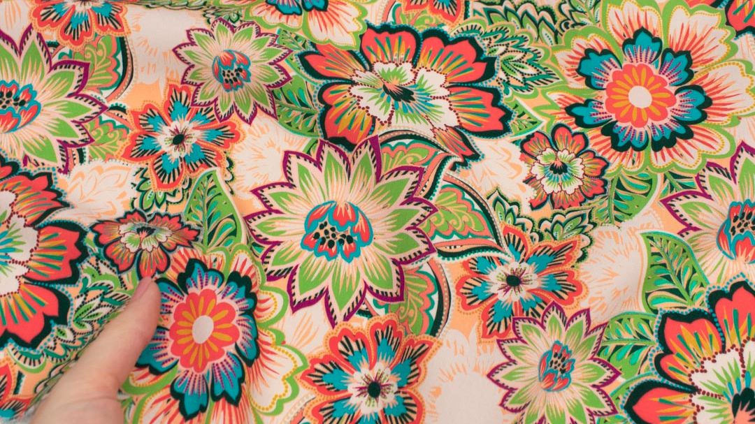 ❤️ Плательно-блузочная вискоза с цветочным принтом R123 🇮🇹