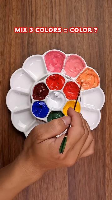 19 цветов из 3 красок 🎨 Магия смешивания! 😍