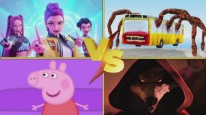 МУЛЬТИК ДЛЯ ДЕТЕЙ Свинка Пеппа против Волка и Пожирателя Автобусов 😱 БИТВА ГЕРОЕВ