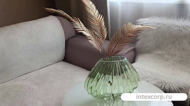 Декоративная ваза МИРЕЯ, стекло, нежно-зелёный, 29 см, 640677-1