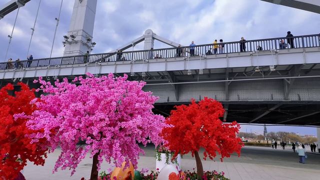 Москва весна в городе прогулка вдоль реки и тихая уютная атмосфера 
