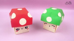 Коробочка Мухомор из бумаги своими руками